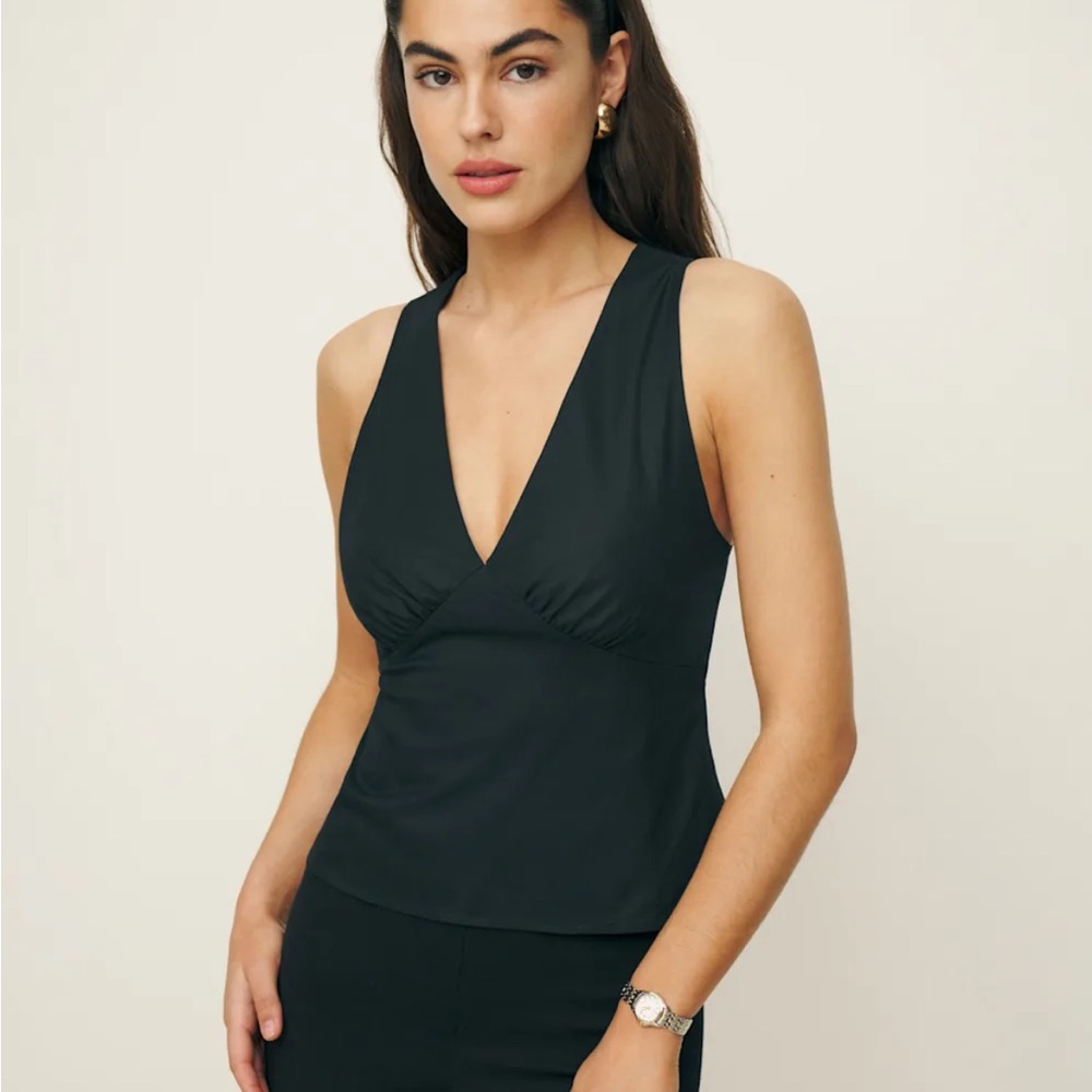 Reformation Meg Top Black - Size 0